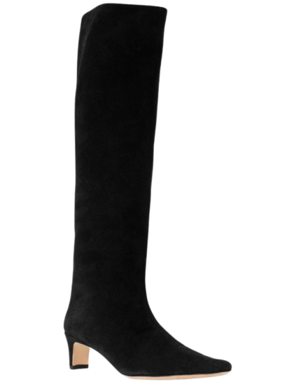 Wally Tall Boot | Black Suede
