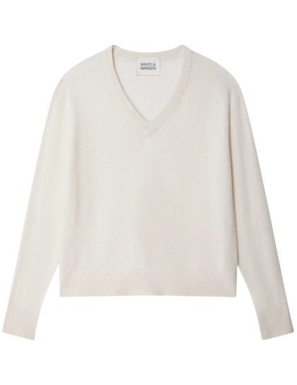 Cashmere V Neck | Soft White