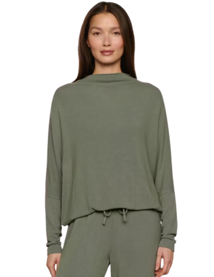 Cozy Mock Neck Pullover | Desert Sage