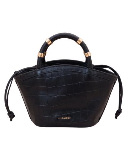 Mini Tote | Black Croc