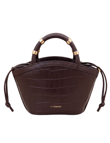 Mini Tote | Espresso Croc